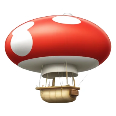Mario-style Mushroom Blimp sticker
