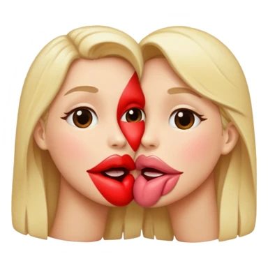 Lip kiss sticker