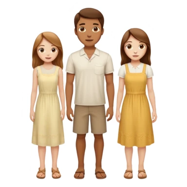 One guy 2 girls brunettes white people sticker