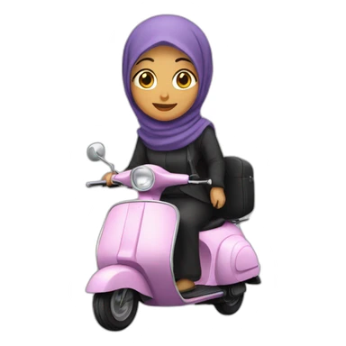 Hijab on scooter sticker