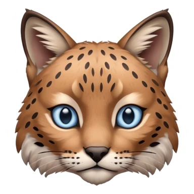 Bobcat with blue eyes sticker
