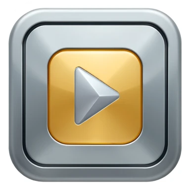 silver play button sticker