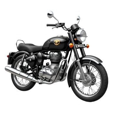Black Royal Enfield  sticker