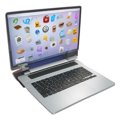 opened laptop sticker