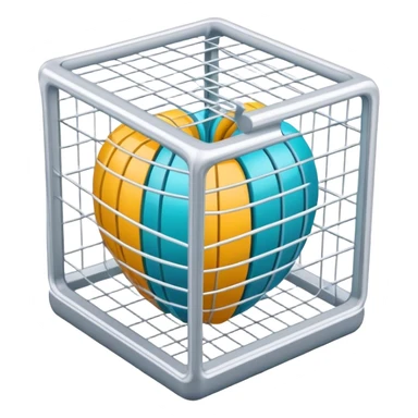 Create an emoji for 3D visualization and modeling. Show a 3D object with wireframe lines and a 3D modeling tool interface. Use modern, professional colors. Do not include any emojis or smiley faces. Make the background transparent. sticker