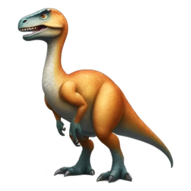 Un dinosaur sur une poule sticker