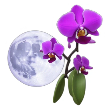 orchid-in-the-moon sticker