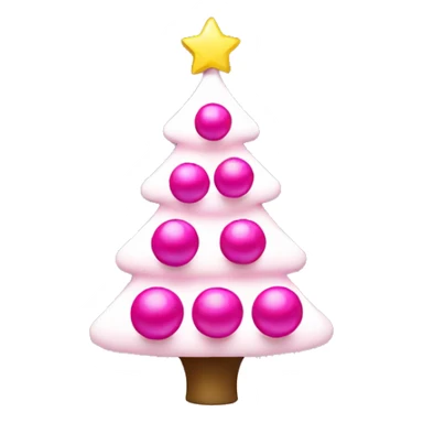 Christmas tree with pink balls sticker