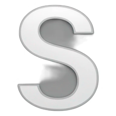 Letter S black and white app logo sticker