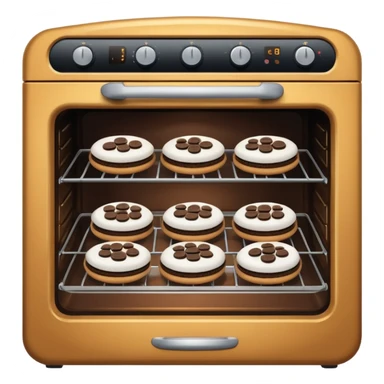 oven with oreo cookies inside sticker