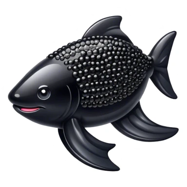 Luxury black caviar sticker