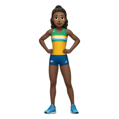 Athlétisme fille sticker
