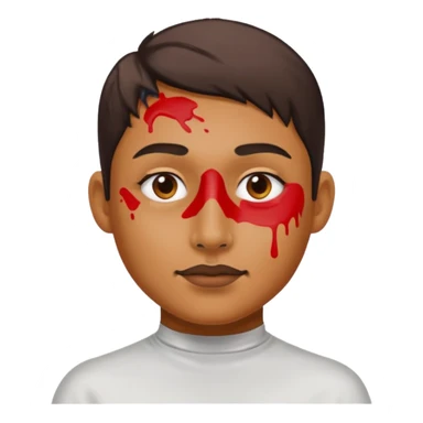 Paint on nose, half body sticker