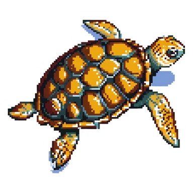 cute hawksbill turtle, small and charming sticker