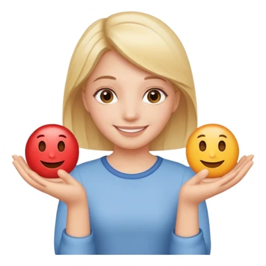 girl holding a six in one hand and a seven in the other hand sticker