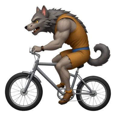 Werewolf on bike sticker