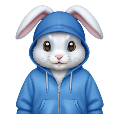rabbit in a cap and hoodie sticker