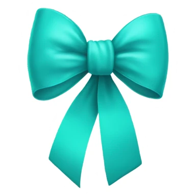 turquoise bow sticker