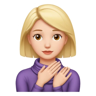 woman holding arms around her neck sticker