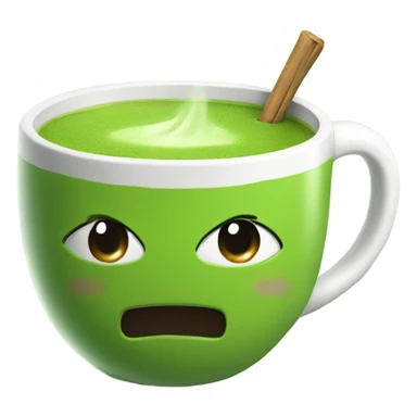matcha tea in a mug sticker
