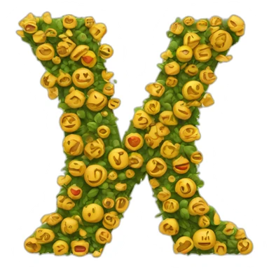 Typography letter sticker