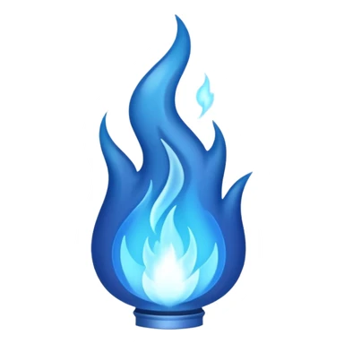 a blue fire sticker