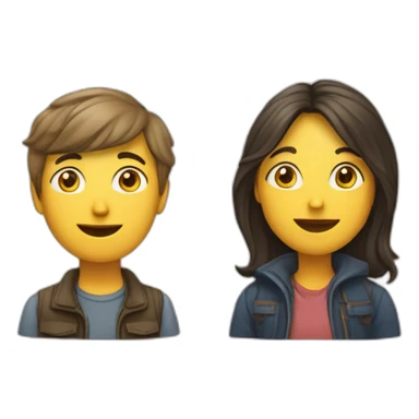 Une personne avec une autre personne qui sont meilleur ami sticker