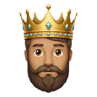 brown bearded king sticker