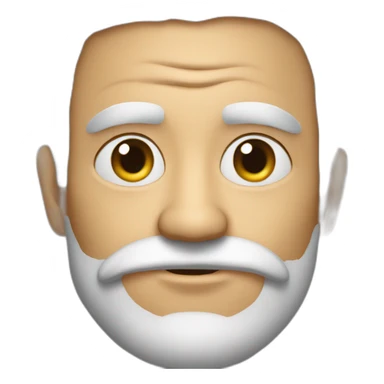 A bearded uncle with vertical wrinkles between his eyebrows sticker