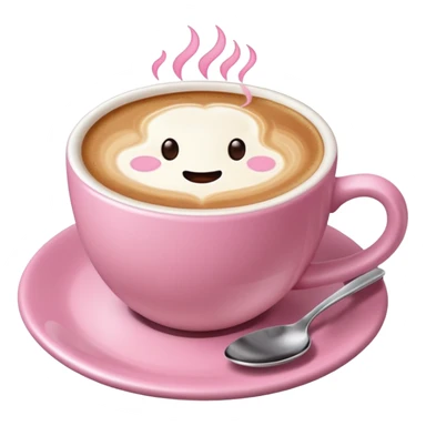 Pink coffe aesthetic  no use face sticker