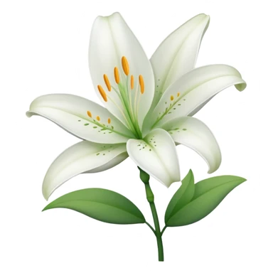 Lily flower sticker