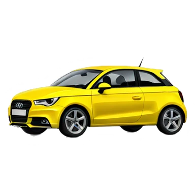Yellow Audi A1  sticker