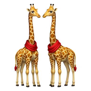 Giraffes with red Scarves sticker