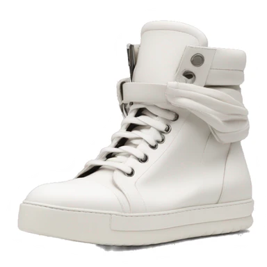 Rick owens high top geobasket sneaker detailed sticker