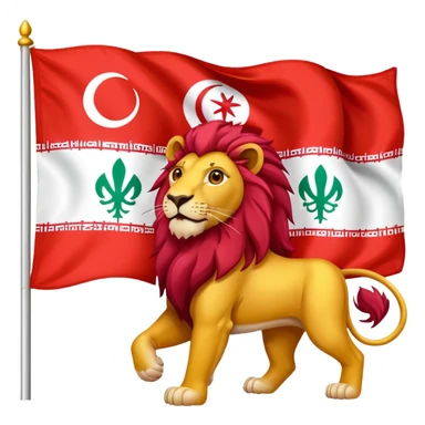 flag Iran lion sticker