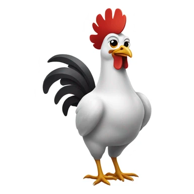 Chicken nails attitude sticker