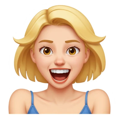 a girl with her arms around her neck getting mad but laughing sticker