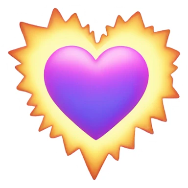 Big heart radiating smaller lighter  hearts sticker