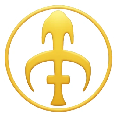 Yellow Gemini symbol  sticker