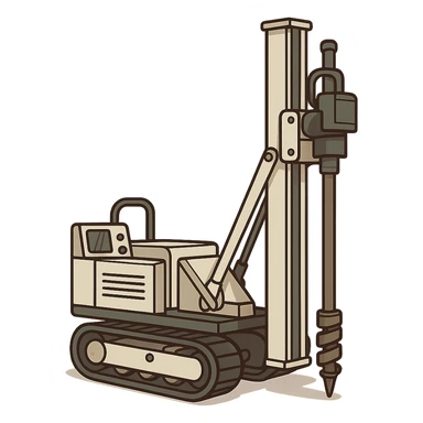 rack-mounted geotechnical drilling rig (Geoprobe-style soil sampling machine), no people just the machine, transparent background sticker