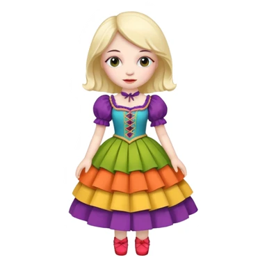 Icon for Puppet Theater: a girl puppet body sticker