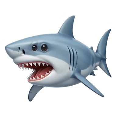 Shark with a mouth open sticker
