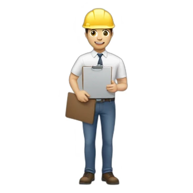 work buddy with clipboard sticker