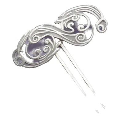 silver metal chinese hair pin sticker