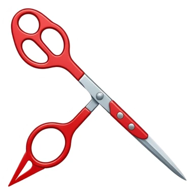 red scissor sticker