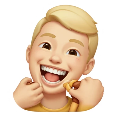 Someone laughing while choking themselves sticker