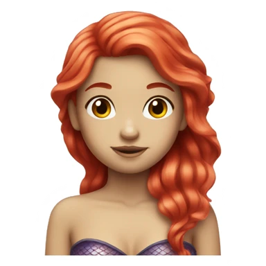 a red haired mermaid girl sticker