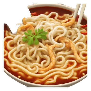 Spicy noodle ramen soup sticker