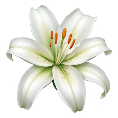 beautiful lily flower with white petals sticker