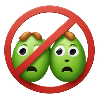 Two peas in a pod in a not permitted sign sticker